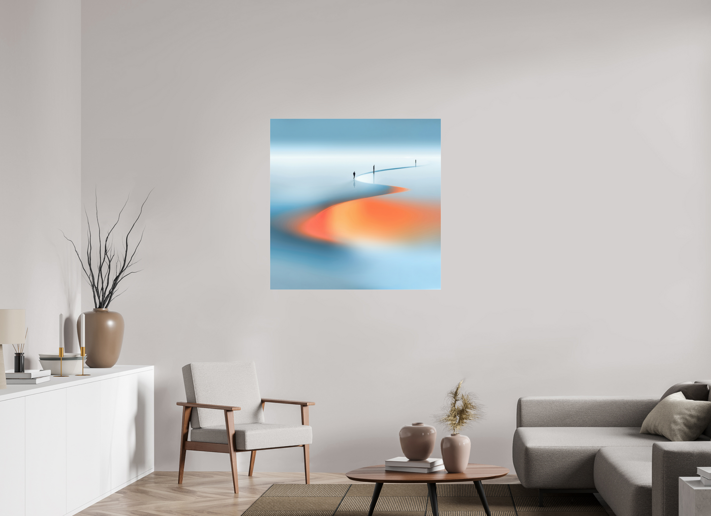 100 x 100 cm, Acrylglas glänzend standard Weg der Gezeiten - square