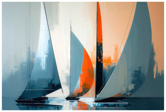 Main image Segelboote abstrakt-14-32—Wandkunst, Fine Art Print, Leinwand, Acryldruck, Alu-Dibond