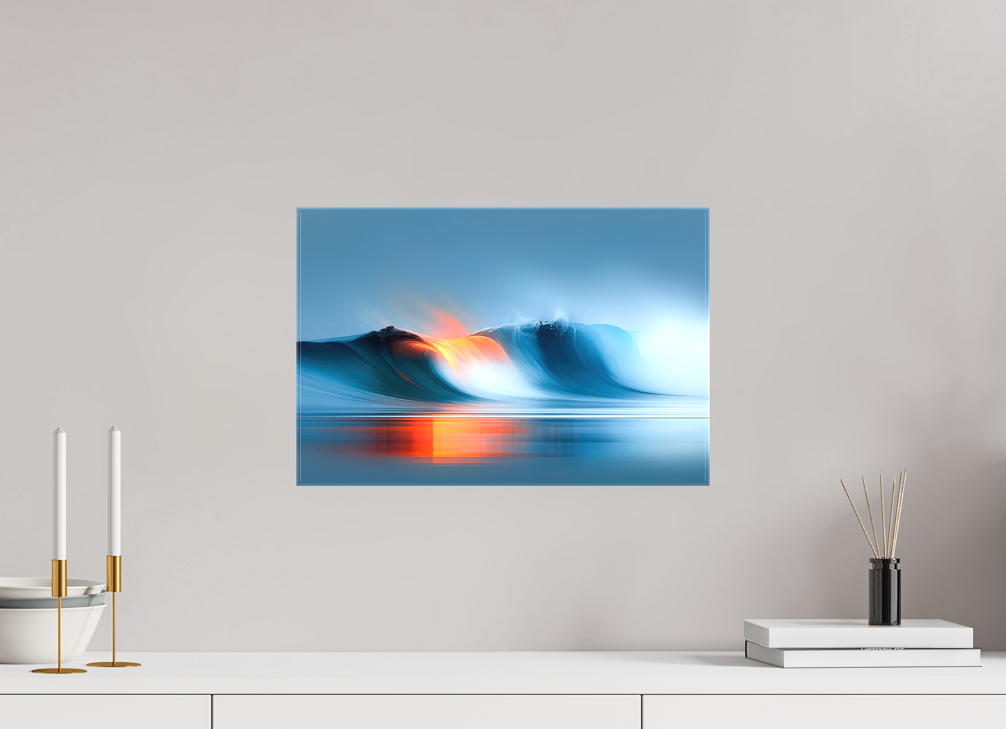 45 x 30 cm, Leinwand glänzend Schwelle im Licht