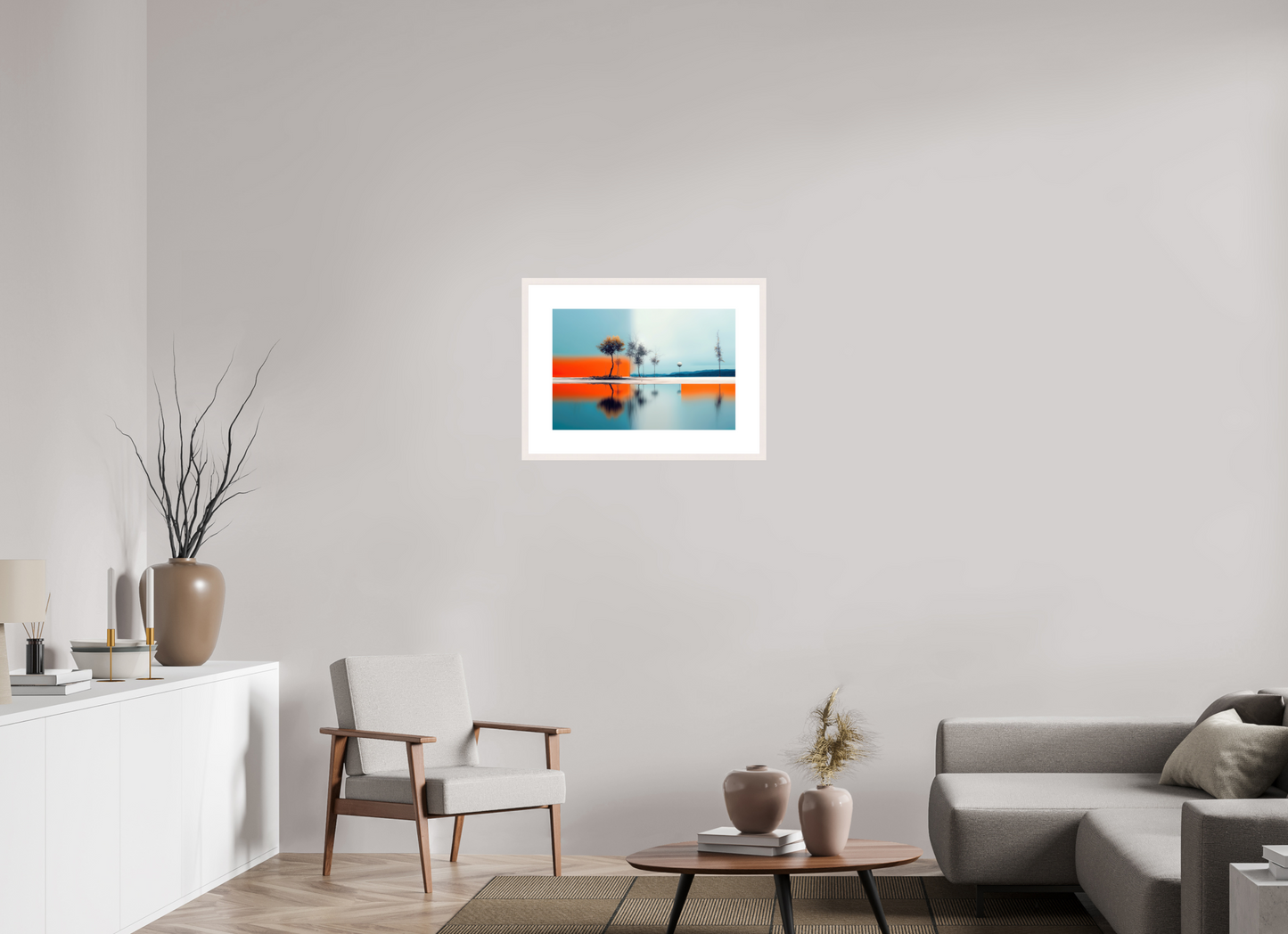 60 x 40 cm, Fine Art Print gerahmt Horizont der Gegensätze