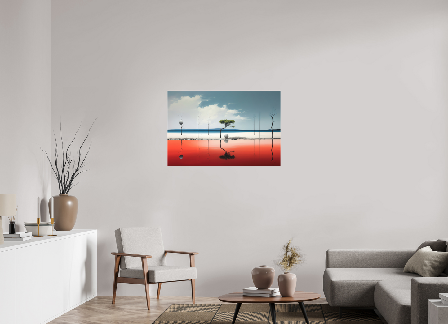 105 x 70 cm, Fine Art Pigmentdruck hinter Acrylglas Balance am Rand des Wassers—Wandkunst, Fine Art Print, Leinwand, Acryldruck, Alu-Dibond