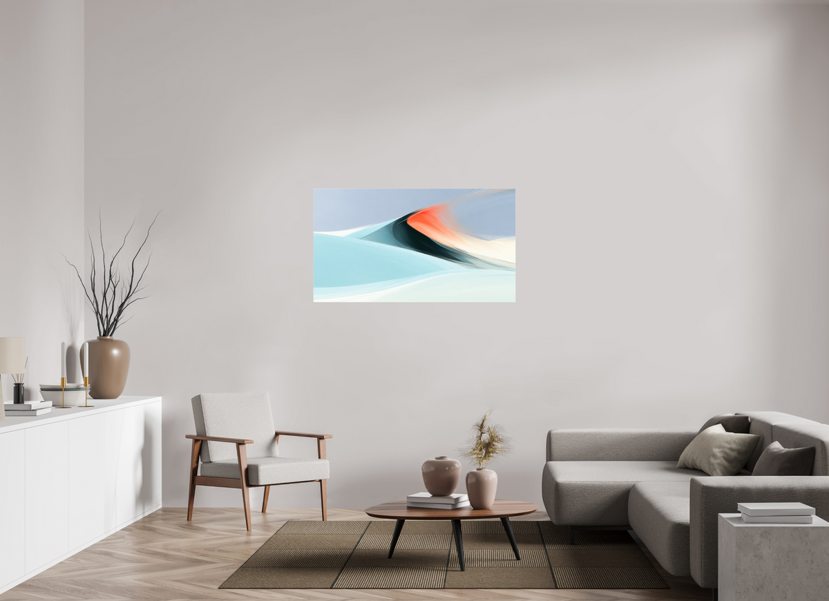 128 x 72 cm, Acrylglas glänzend standard Licht über der Düne
