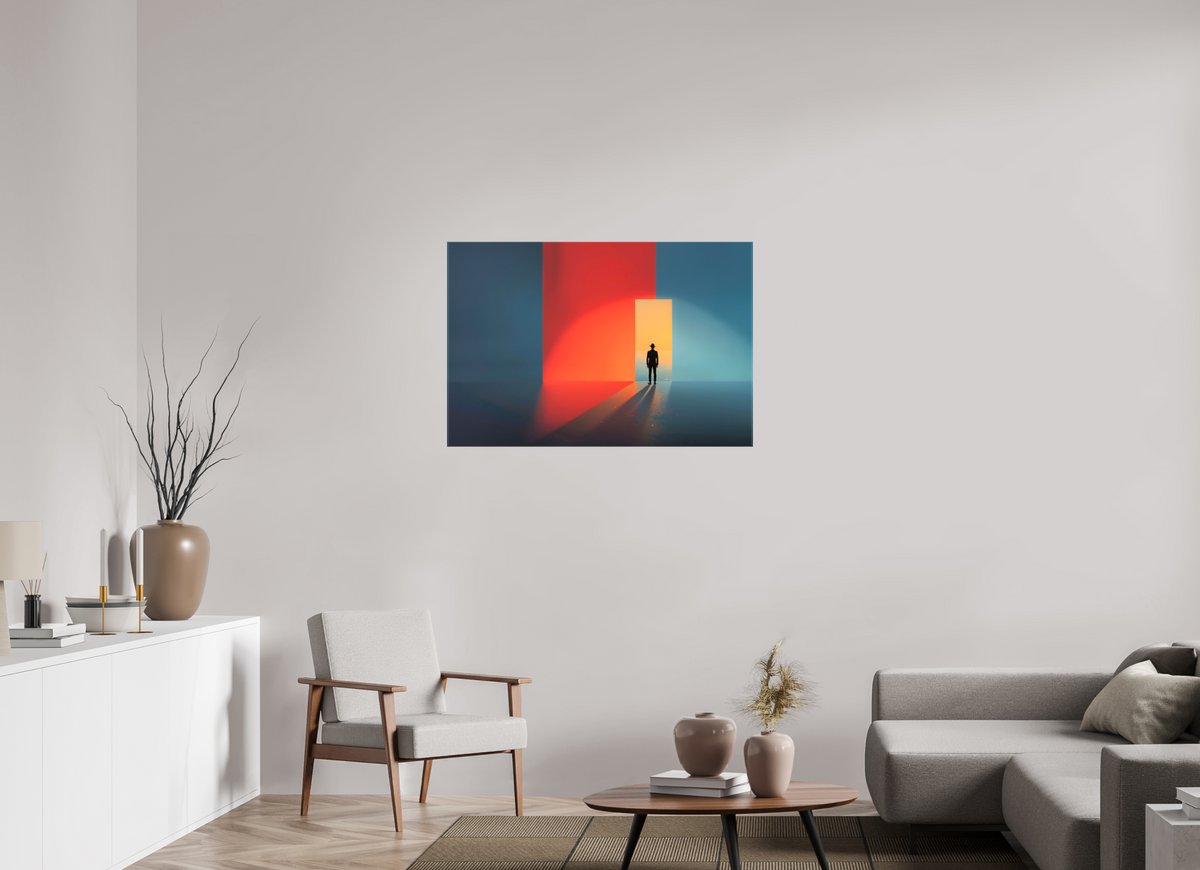 105 x 70 cm, Leinwand glänzend Tor zum Meer-03—Wandkunst, Fine Art Print, Leinwand, Acryldruck, Alu-Dibond