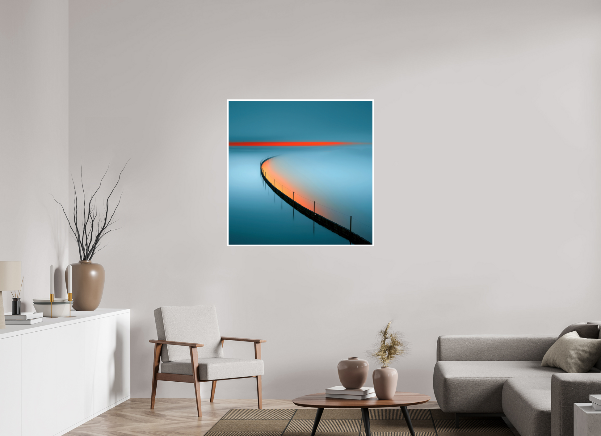 100 x 100 cm, Fine Art Print Hahnemühle Baryta Gezeitenfeuer