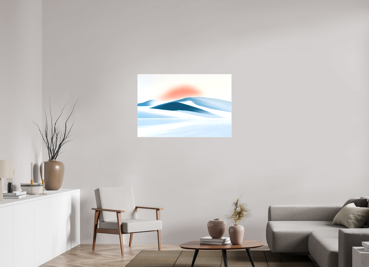 105 x 70 cm, Leinwand glänzend Spur in der Stille