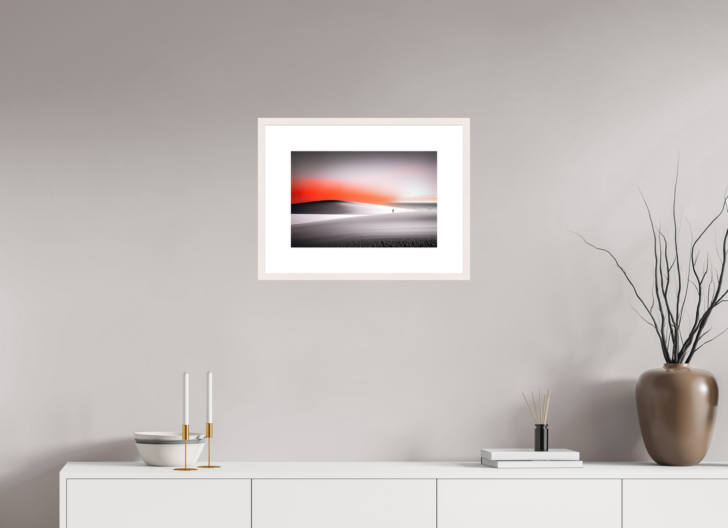 45 x 30 cm, Fine Art Print gerahmt Verloren im Licht—Wandkunst, Fine Art Print, Leinwand, Acryldruck, Alu-Dibond