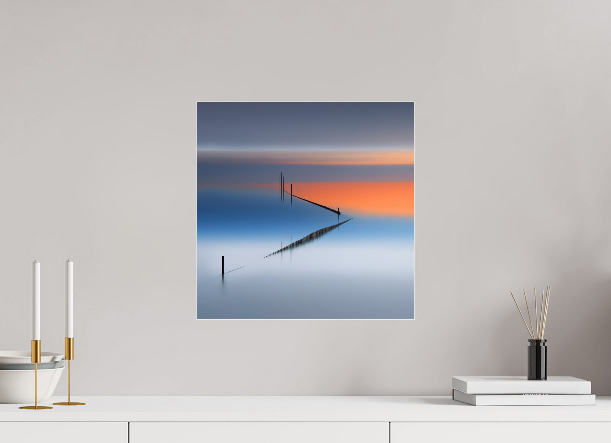 40 x 40 cm, Acrylglas glänzend standard Stille Linien