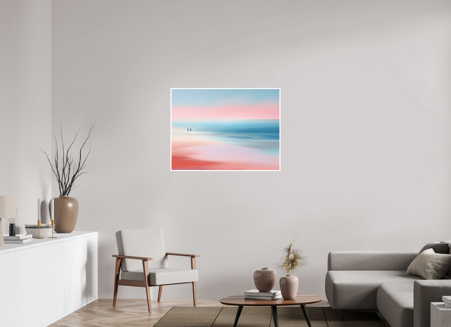 100 x 75 cm, Fine Art Print Hahnemühle Baryta Zwei Frauen am Meer—Wandkunst, Fine Art Print, Leinwand, Acryldruck, Alu-Dibond