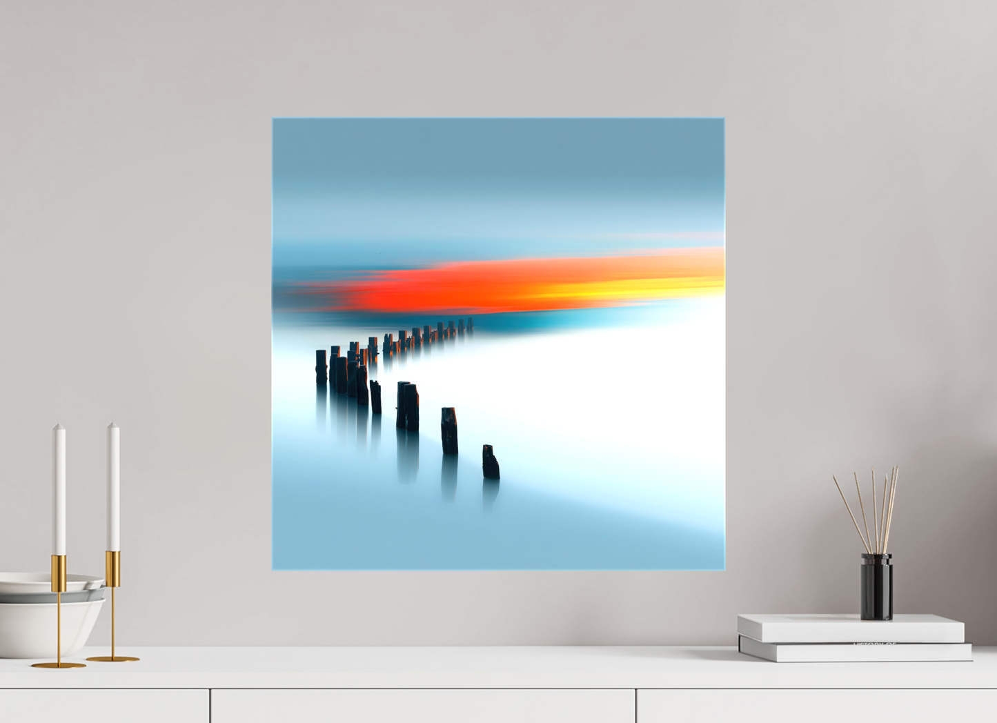 50 x 50 cm, Leinwand glänzend Pfad ins Licht