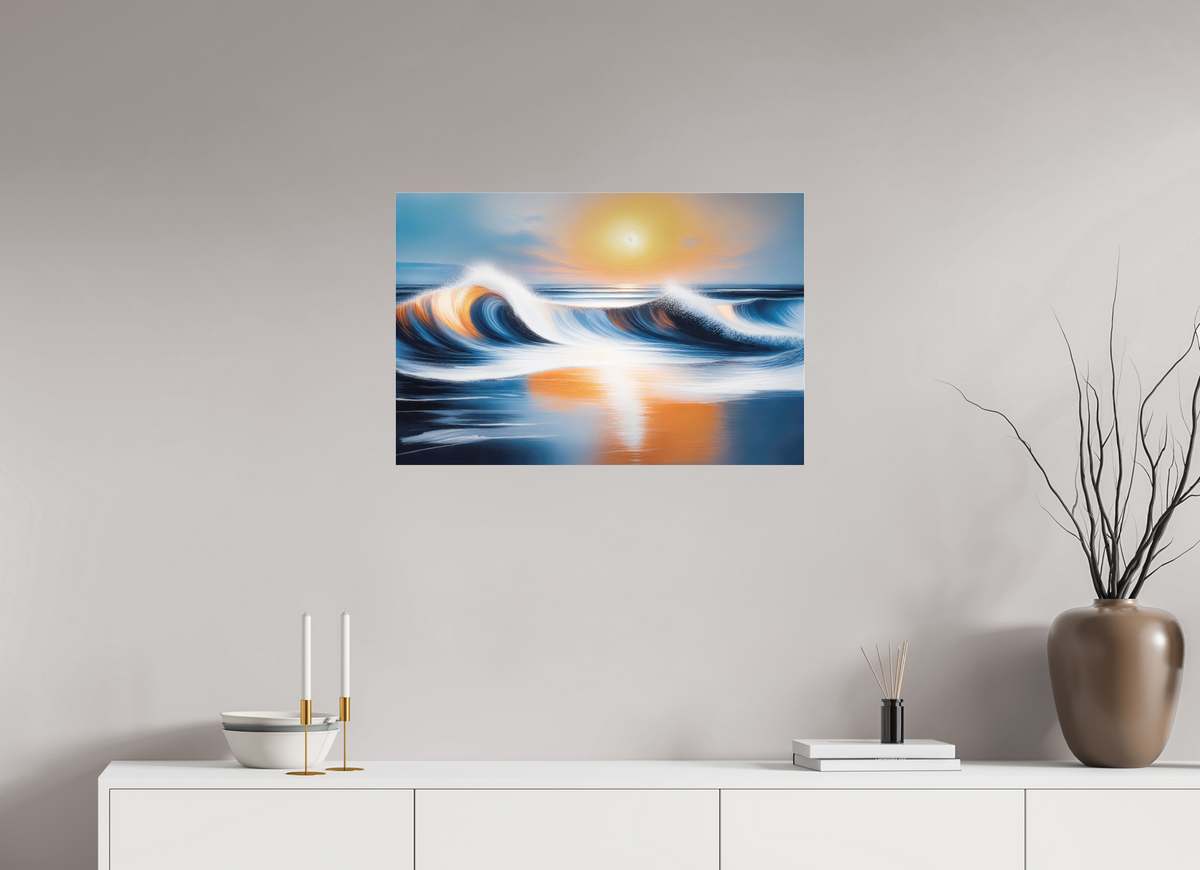 75 x 50 cm, Fine Art Pigmentdruck hinter Acrylglas Dialog der Wellen—Wandkunst, Fine Art Print, Leinwand, Acryldruck, Alu-Dibond