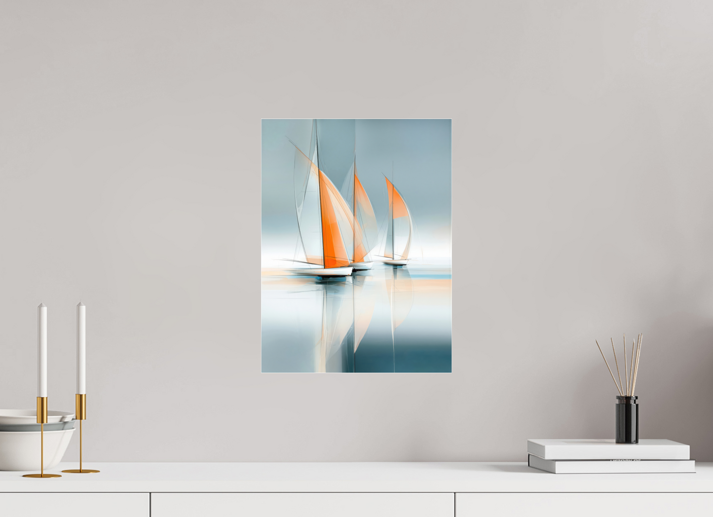 30 x 40 cm, Acrylglas glänzend standard Linien im Wind