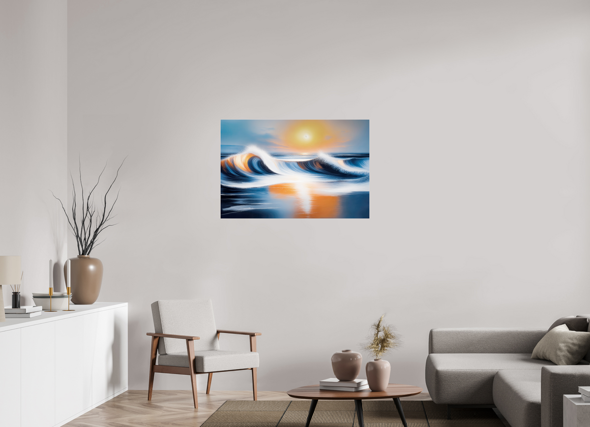 105 x 70 cm, Acrylglas glänzend standard Dialog der Wellen—Wandkunst, Fine Art Print, Leinwand, Acryldruck, Alu-Dibond