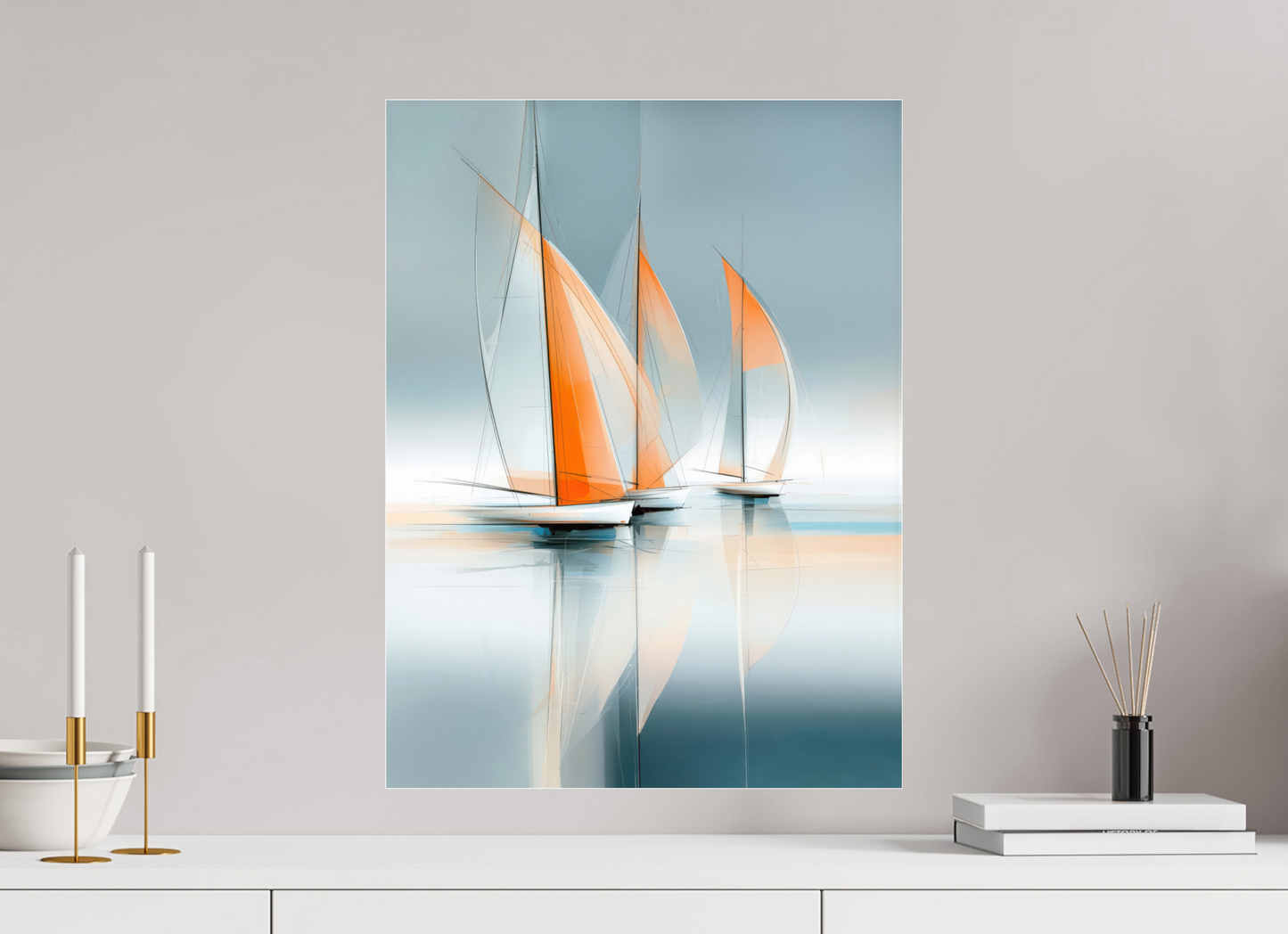 45 x 60 cm, Acrylglas glänzend standard Linien im Wind