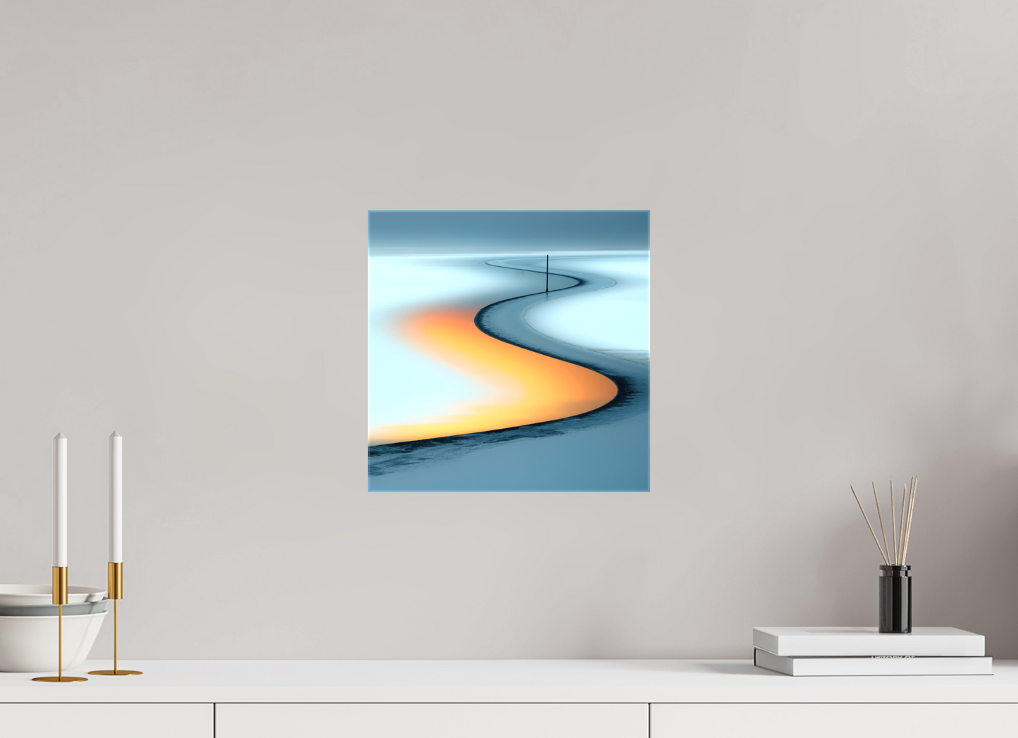 30 x 30 cm, Leinwand glänzend Goldener Priel
