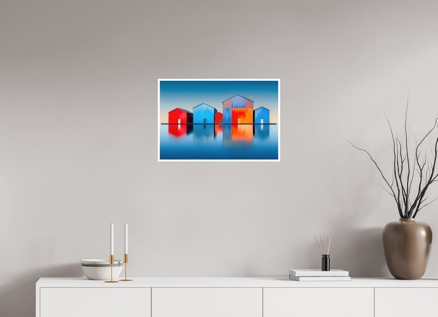 60 x 40 cm, Fine Art Print Hahnemühle Baryta Farbklang am Wasser—Wandkunst, Fine Art Print, Leinwand, Acryldruck, Alu-Dibond