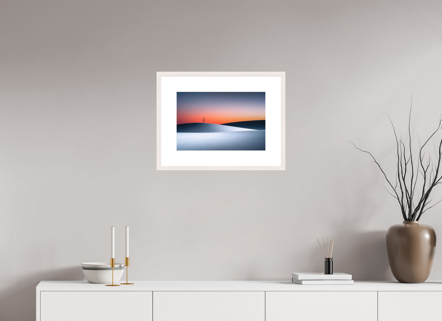 45 x 30 cm, Fine Art Print gerahmt Kälte und Glut