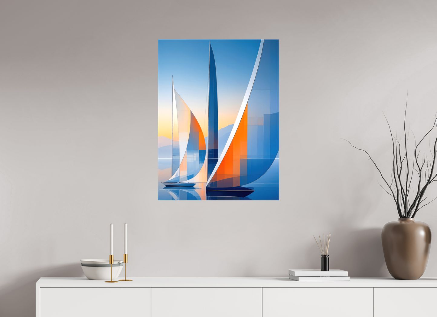 60 x 80 cm, Leinwand glänzend Segelräume