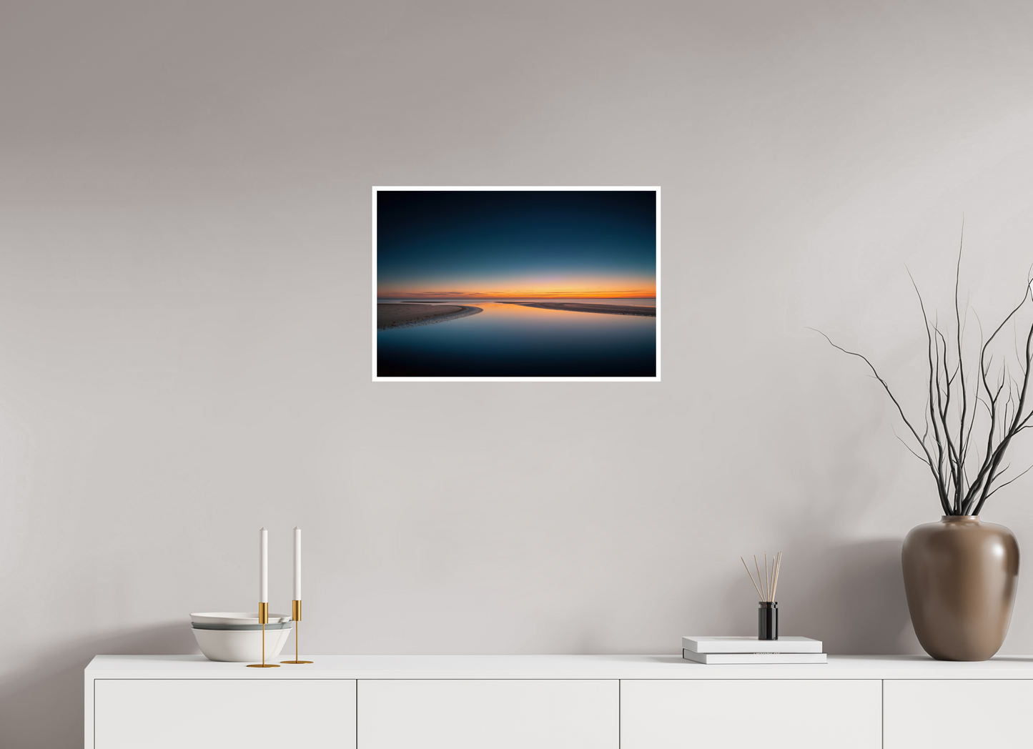 60 x 40 cm, Fine Art Print Hahnemühle Baryta Stille über dem Watt-02