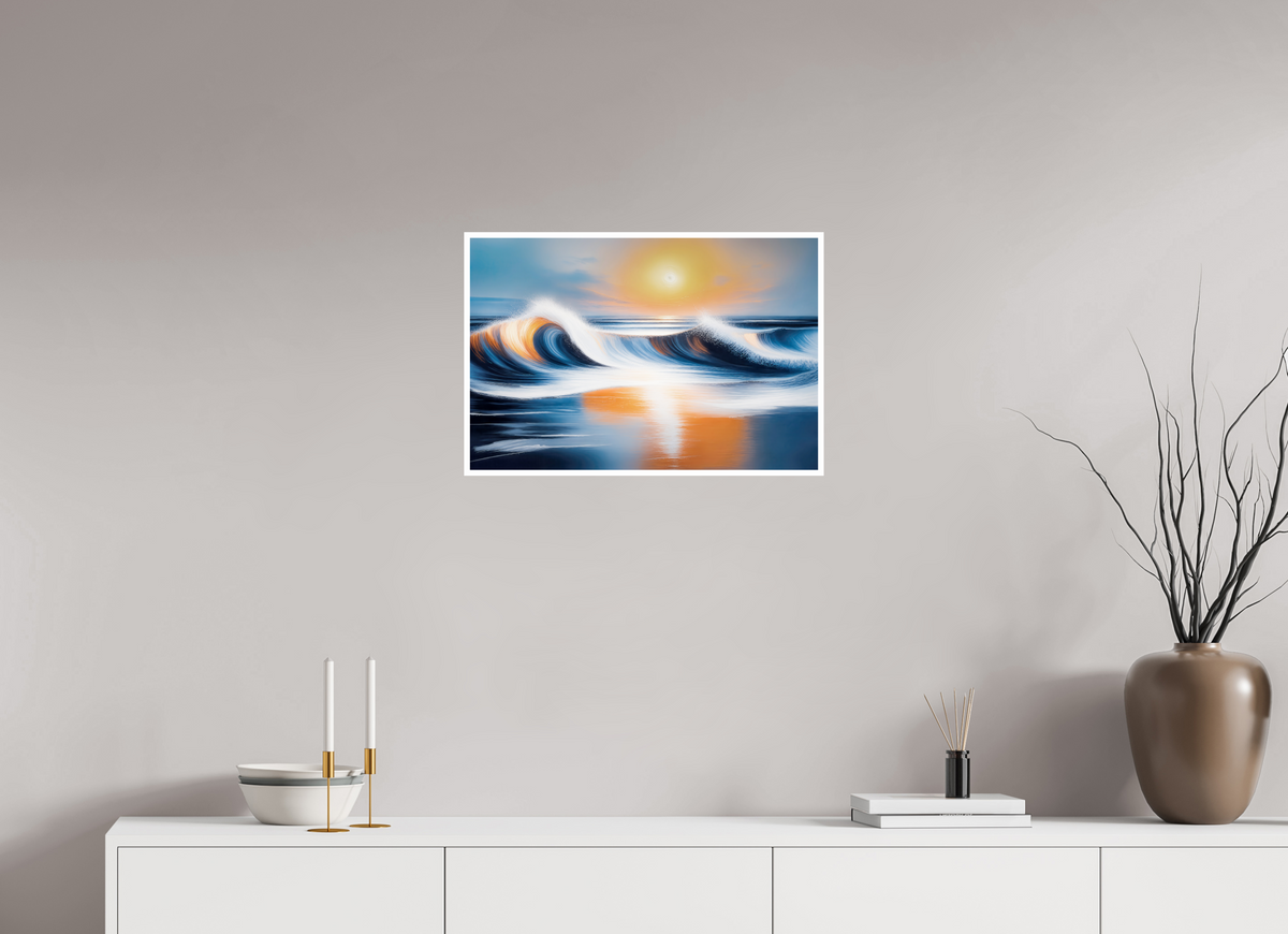 60 x 40 cm, Fine Art Print Hahnemühle Baryta Dialog der Wellen—Wandkunst, Fine Art Print, Leinwand, Acryldruck, Alu-Dibond