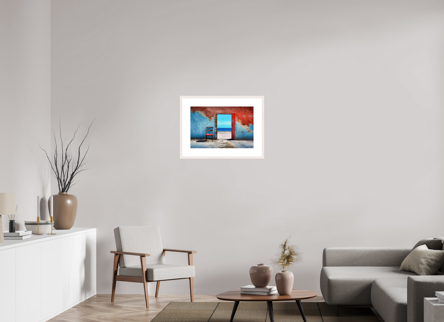 60 x 40 cm, Fine Art Print gerahmt Meeresblick-03