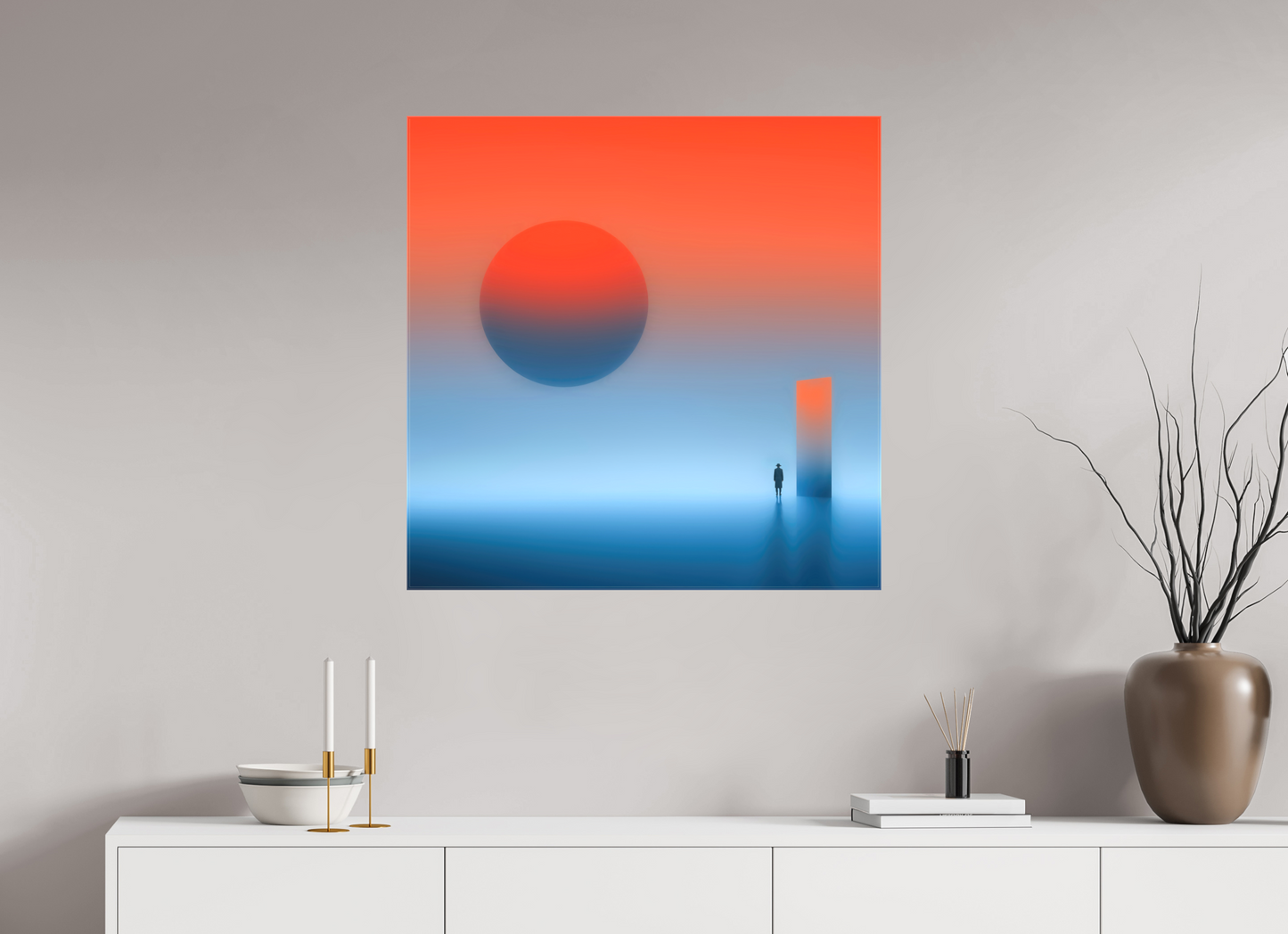 80 x 80 cm, Leinwand glänzend Passage ins Abendrot