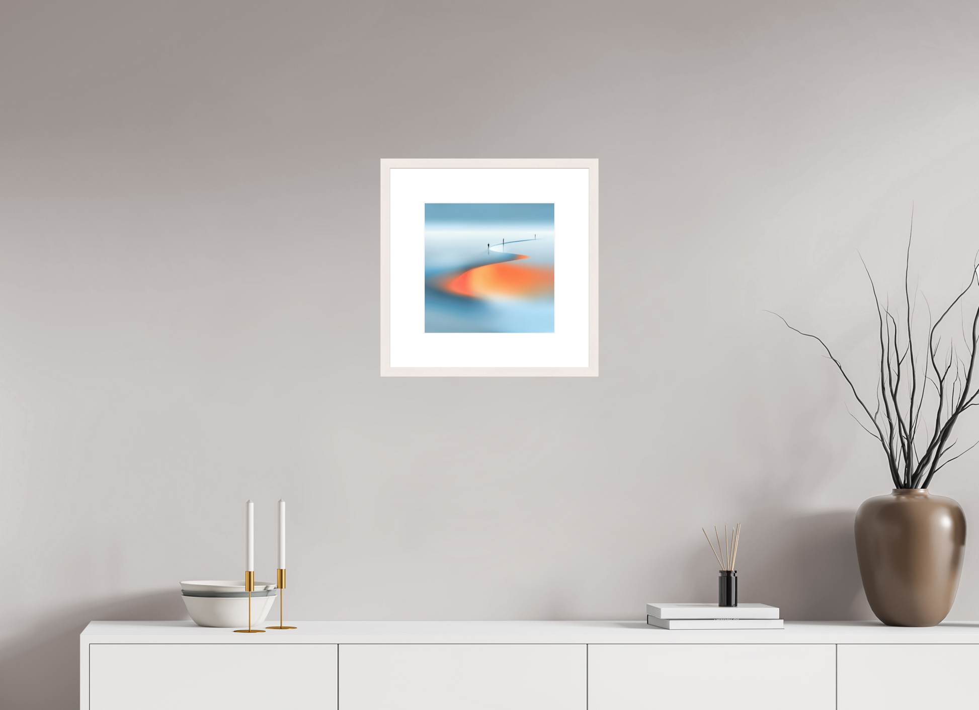 30 x 30 cm, Fine Art Print gerahmt Weg der Gezeiten - square