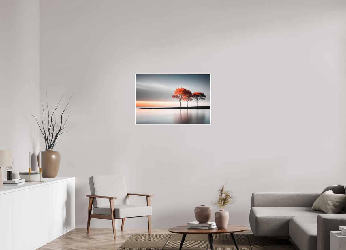 90 x 60 cm, Fine Art Print Hahnemühle Baryta Stille am Ufer-02—Wandkunst, Fine Art Print, Leinwand, Acryldruck, Alu-Dibond
