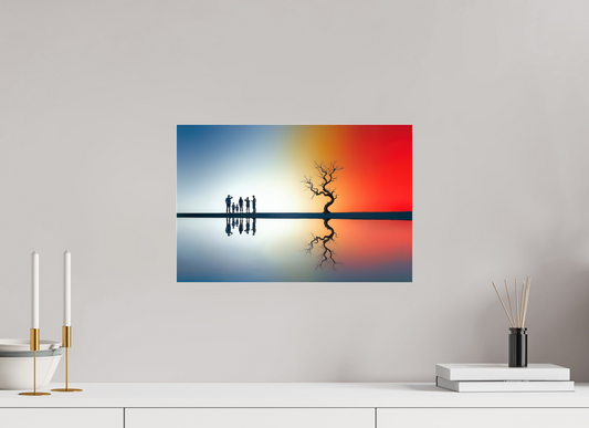 45 x 30 cm, Acrylglas glänzend standard Begegnung am stillen Meer—Wandkunst, Fine Art Print, Leinwand, Acryldruck, Alu-Dibond