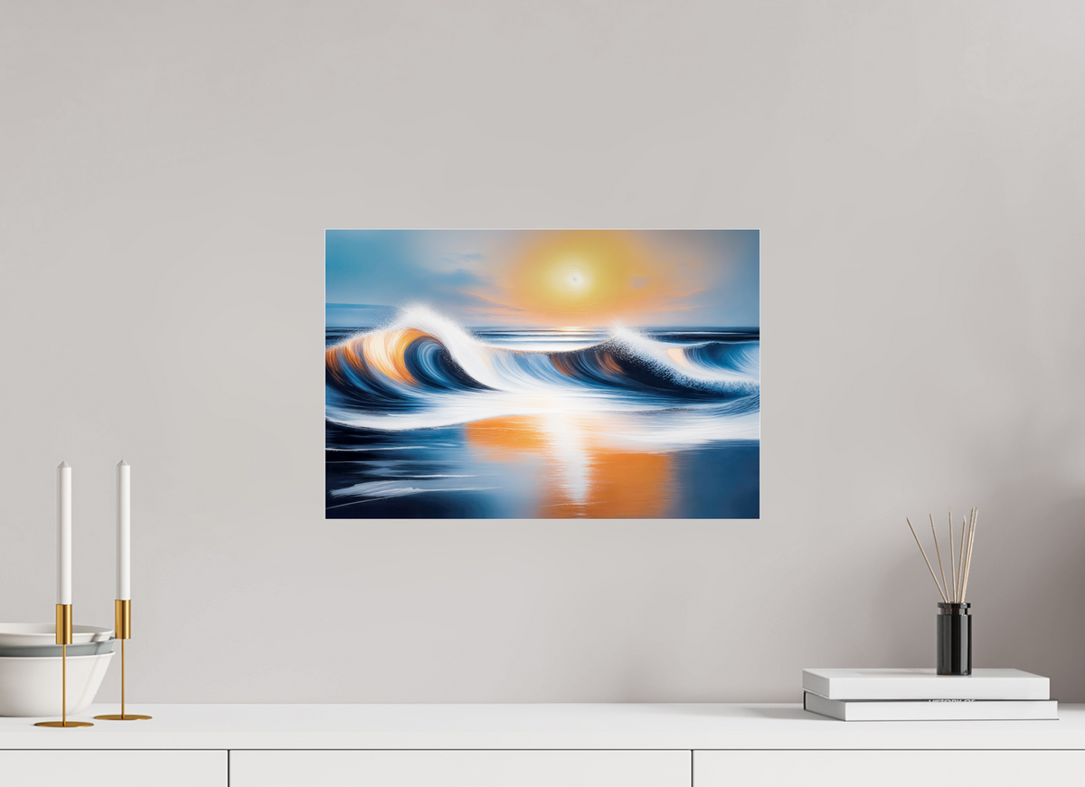 45 x 30 cm, Acrylglas glänzend standard Dialog der Wellen—Wandkunst, Fine Art Print, Leinwand, Acryldruck, Alu-Dibond