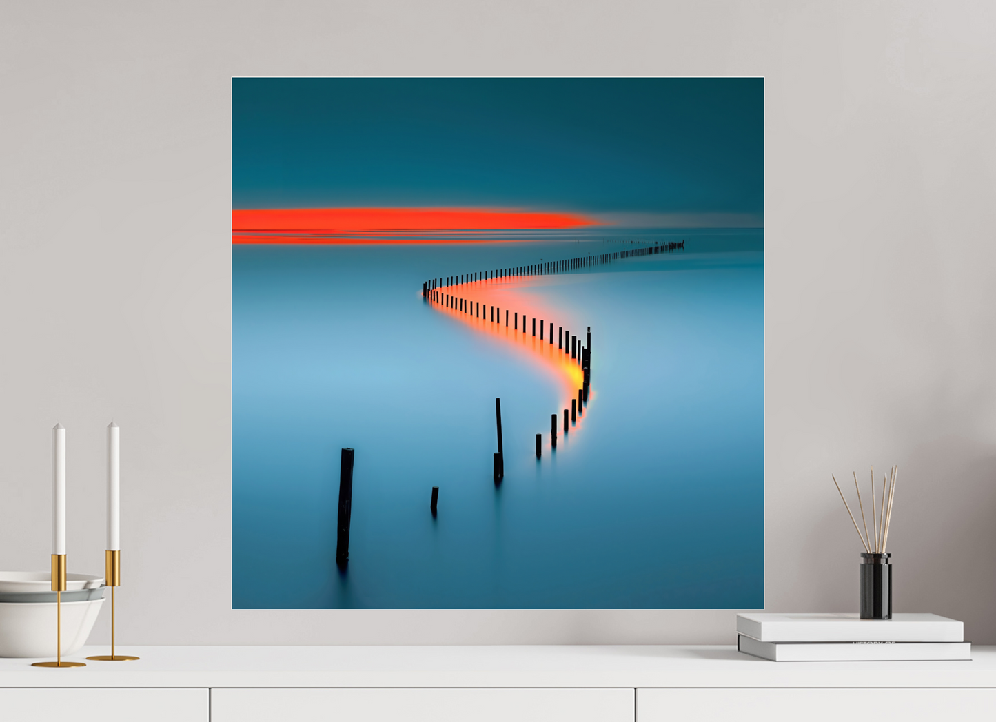 60 x 60 cm, Acrylglas glänzend standard Lichtweg im Watt