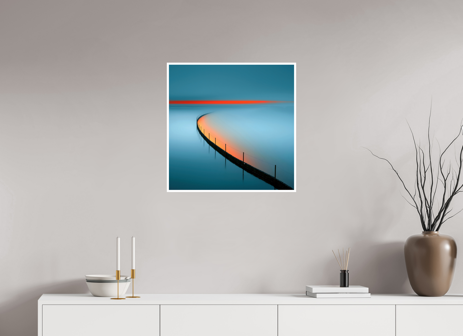 60 x 60 cm, Fine Art Print Hahnemühle Baryta Gezeitenfeuer