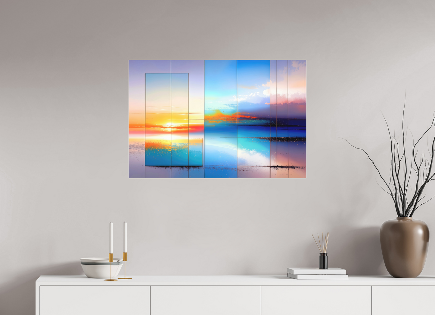 90 x 60 cm, Fine Art Pigmentdruck hinter Acrylglas Fenster zum Meer-01—Wandkunst, Fine Art Print, Leinwand, Acryldruck, Alu-Dibond