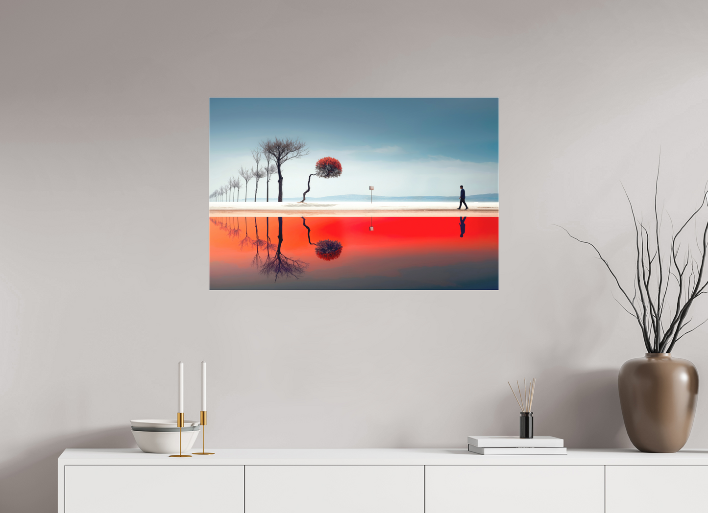 90 x 60 cm, Fine Art Pigmentdruck hinter Acrylglas Der Weg durch den Traumraum—Wandkunst, Fine Art Print, Leinwand, Acryldruck, Alu-Dibond