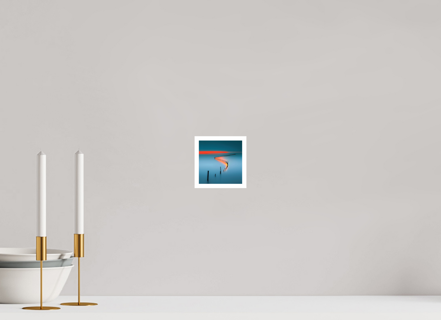 10 x 10 cm, Fine Art Print Hahnemühle Baryta Lichtweg im Watt