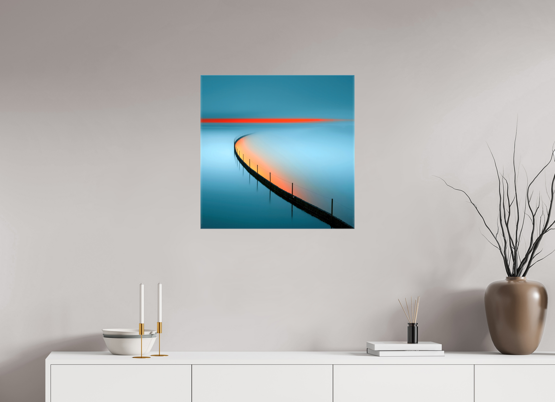 60 x 60 cm, Leinwand glänzend Gezeitenfeuer