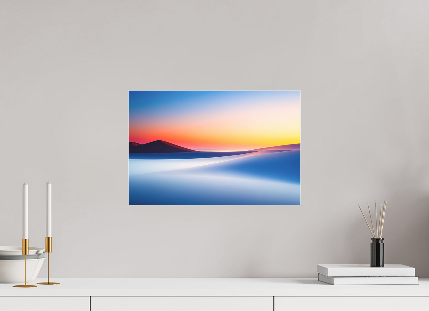 45 x 30 cm, Fine Art Pigmentdruck hinter Acrylglas Die Stille der Dünen-02—Wandkunst, Fine Art Print, Leinwand, Acryldruck, Alu-Dibond