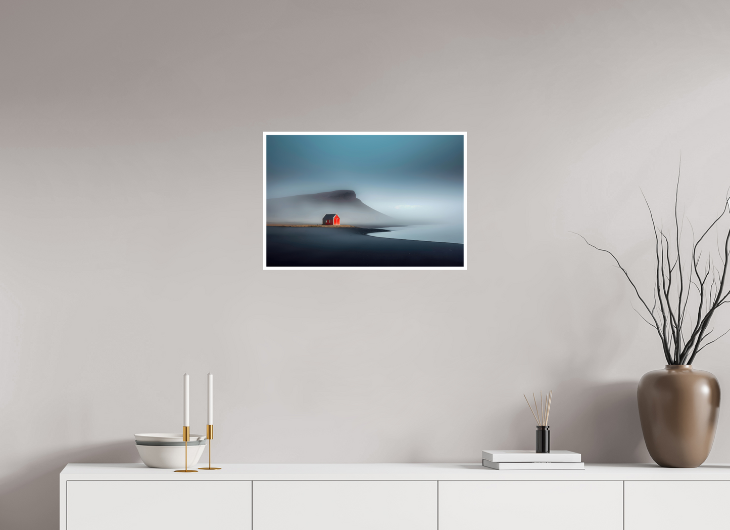 60 x 40 cm, Fine Art Print Hahnemühle Baryta Haus am Meer-01—Wandkunst, Fine Art Print, Leinwand, Acryldruck, Alu-Dibond