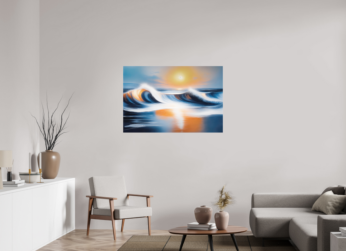 120 x 80 cm, Fine Art Pigmentdruck hinter Acrylglas Dialog der Wellen—Wandkunst, Fine Art Print, Leinwand, Acryldruck, Alu-Dibond