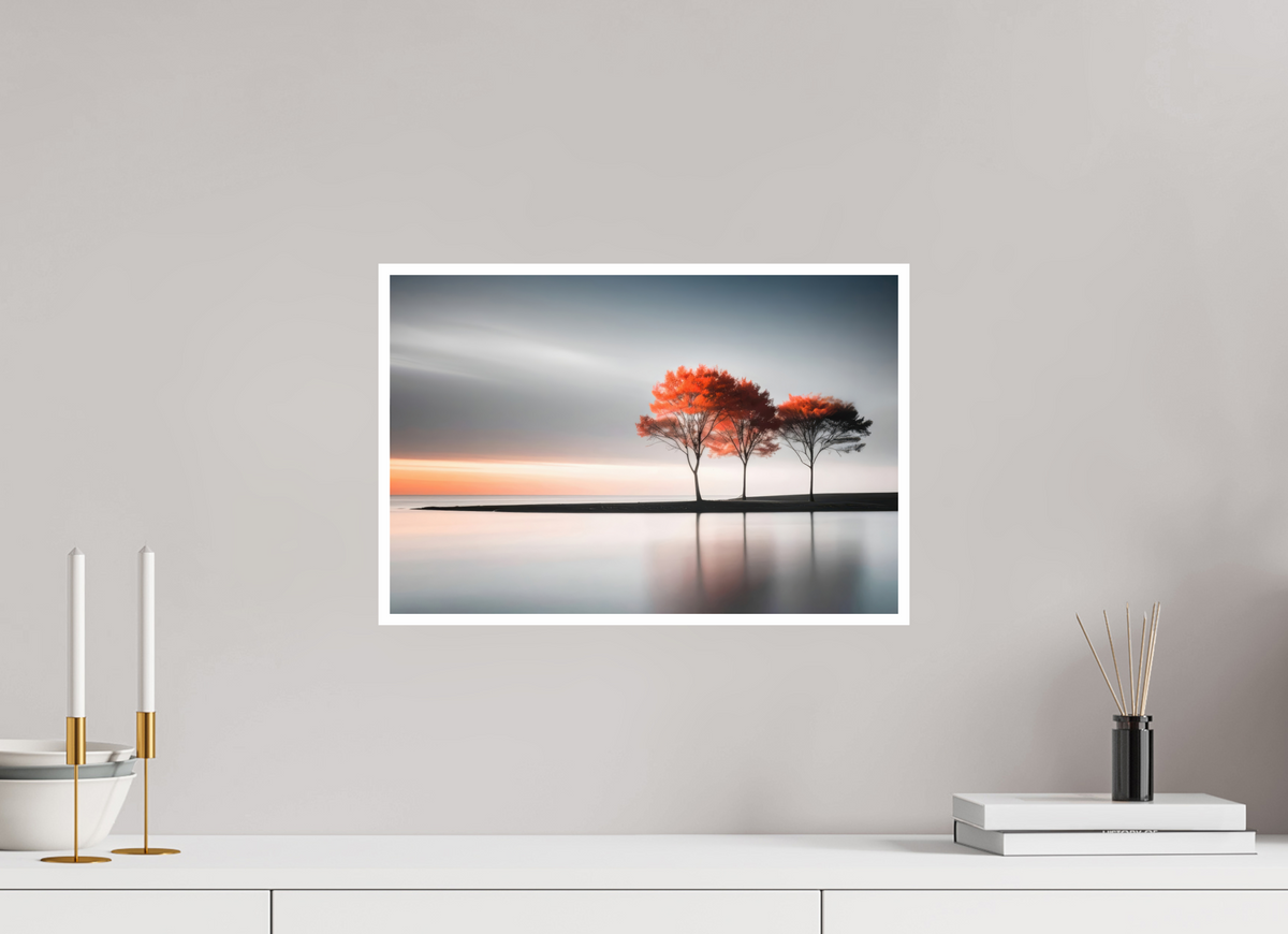 45 x 30 cm, Fine Art Print Hahnemühle Baryta Stille am Ufer-02—Wandkunst, Fine Art Print, Leinwand, Acryldruck, Alu-Dibond