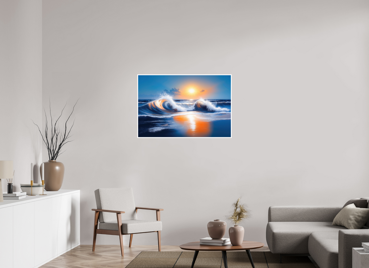 105 x 70 cm, Fine Art Print Hahnemühle Baryta Brandung im Licht—Wandkunst, Fine Art Print, Leinwand, Acryldruck, Alu-Dibond