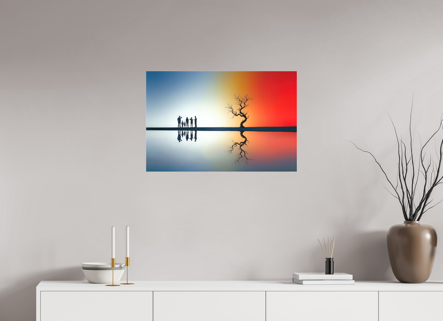 75 x 50 cm, Fine Art Pigmentdruck hinter Acrylglas Begegnung am stillen Meer—Wandkunst, Fine Art Print, Leinwand, Acryldruck, Alu-Dibond