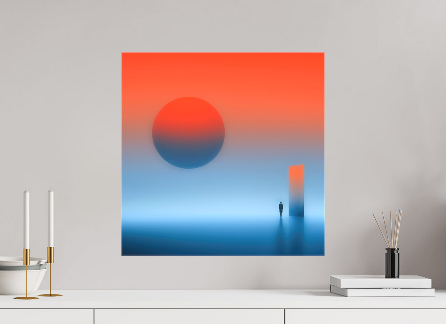 50 x 50 cm, Leinwand glänzend Passage ins Abendrot