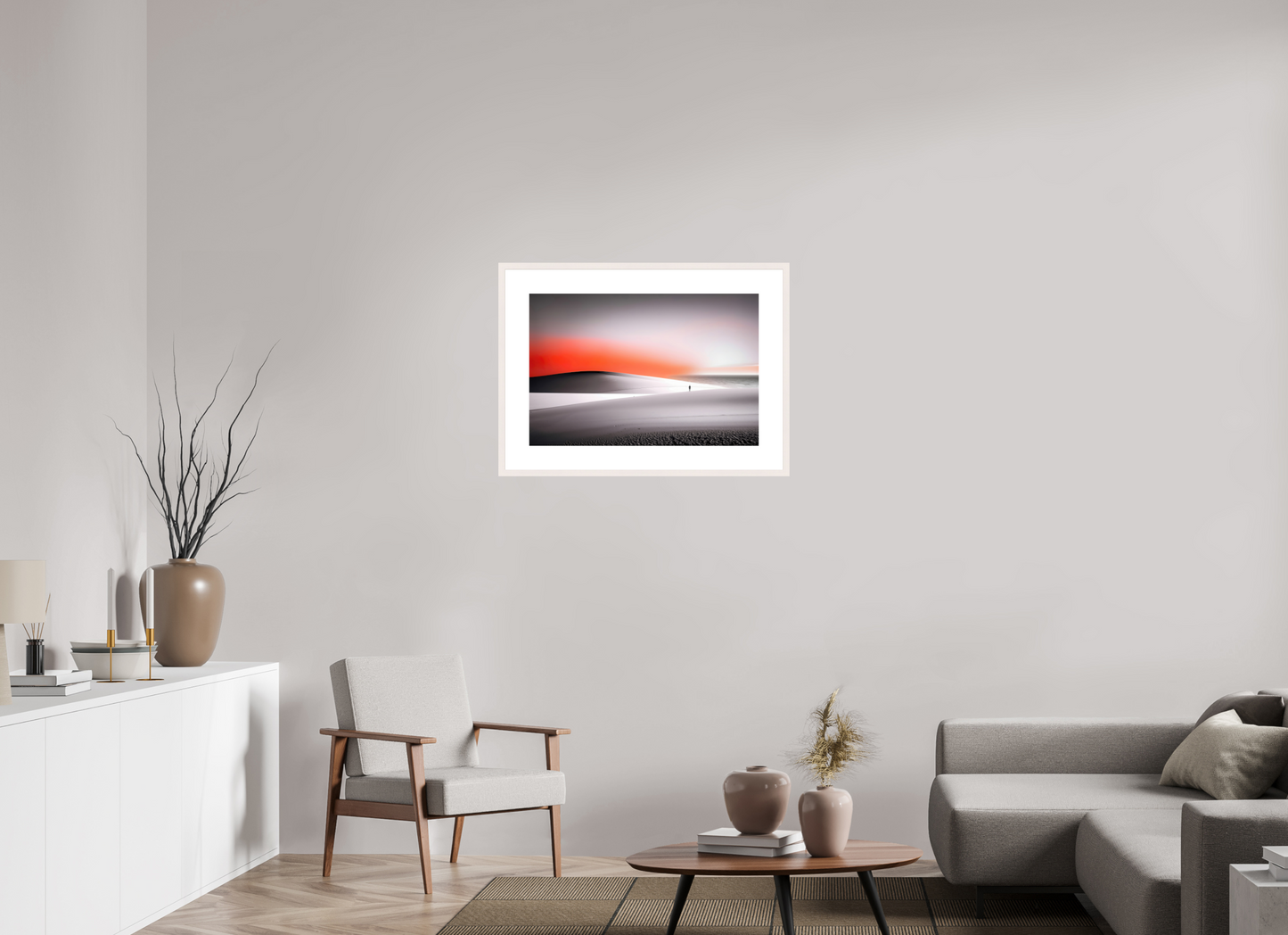 75 x 50 cm, Fine Art Print gerahmt Verloren im Licht—Wandkunst, Fine Art Print, Leinwand, Acryldruck, Alu-Dibond