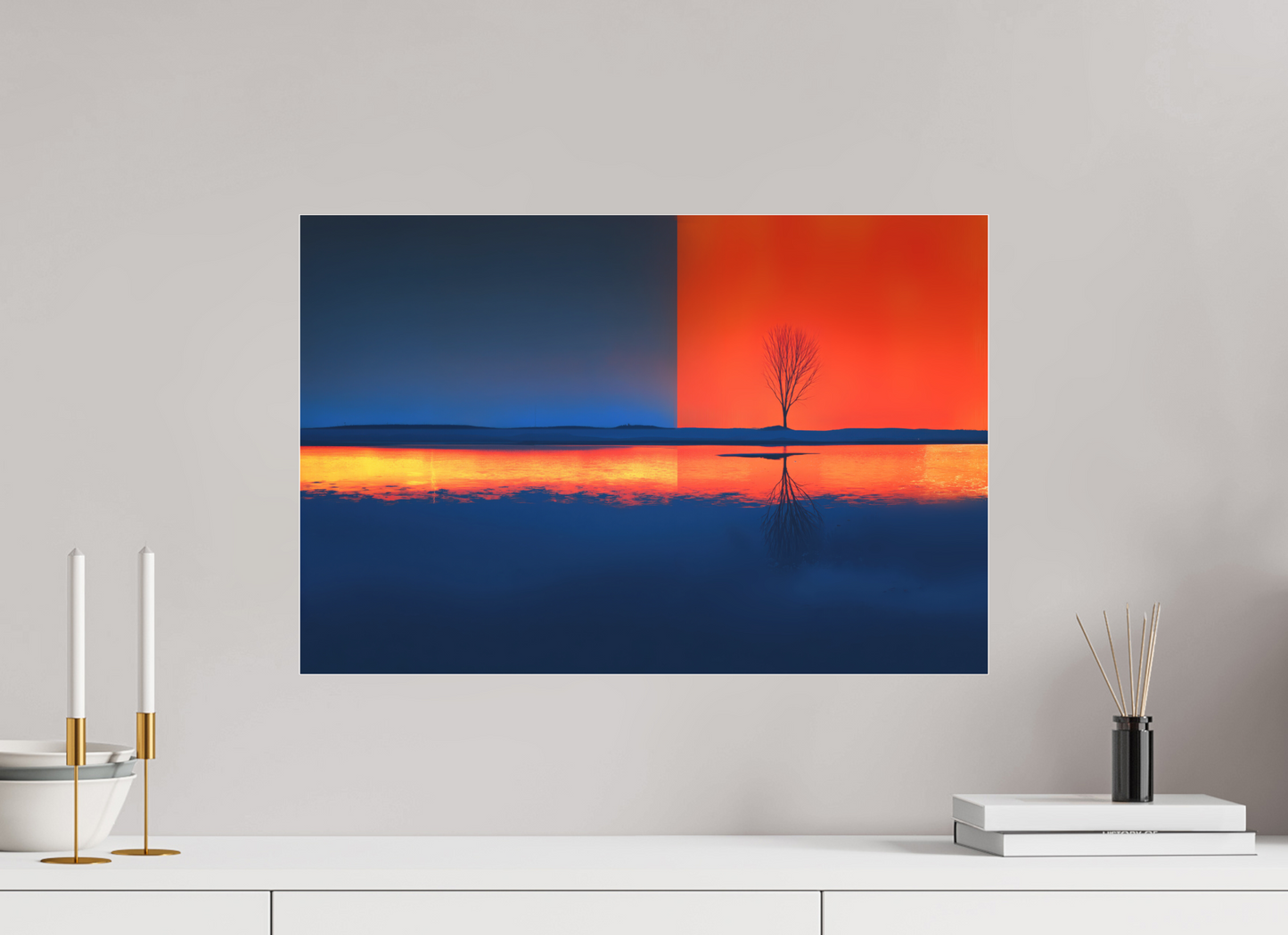 60 x 40 cm, Fine Art Pigmentdruck hinter Acrylglas Grenze des Lichts—Wandkunst, Fine Art Print, Leinwand, Acryldruck, Alu-Dibond
