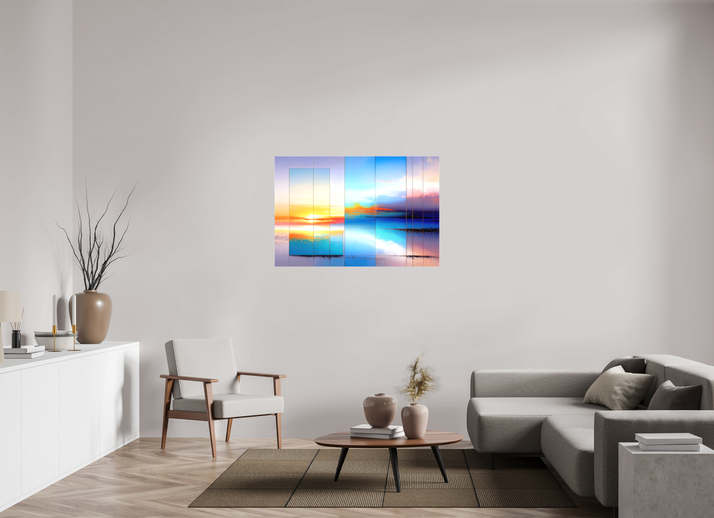 120 x 80 cm, Leinwand glänzend Fenster zum Meer-01
