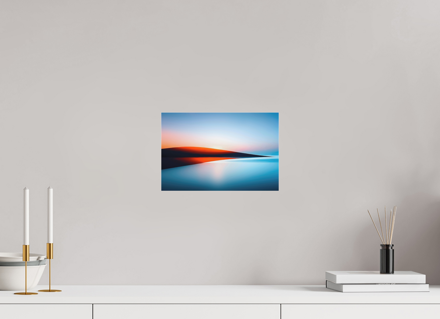 30 x 20 cm, Fine Art Pigmentdruck hinter Acrylglas Lichtlinie am Horizont-01