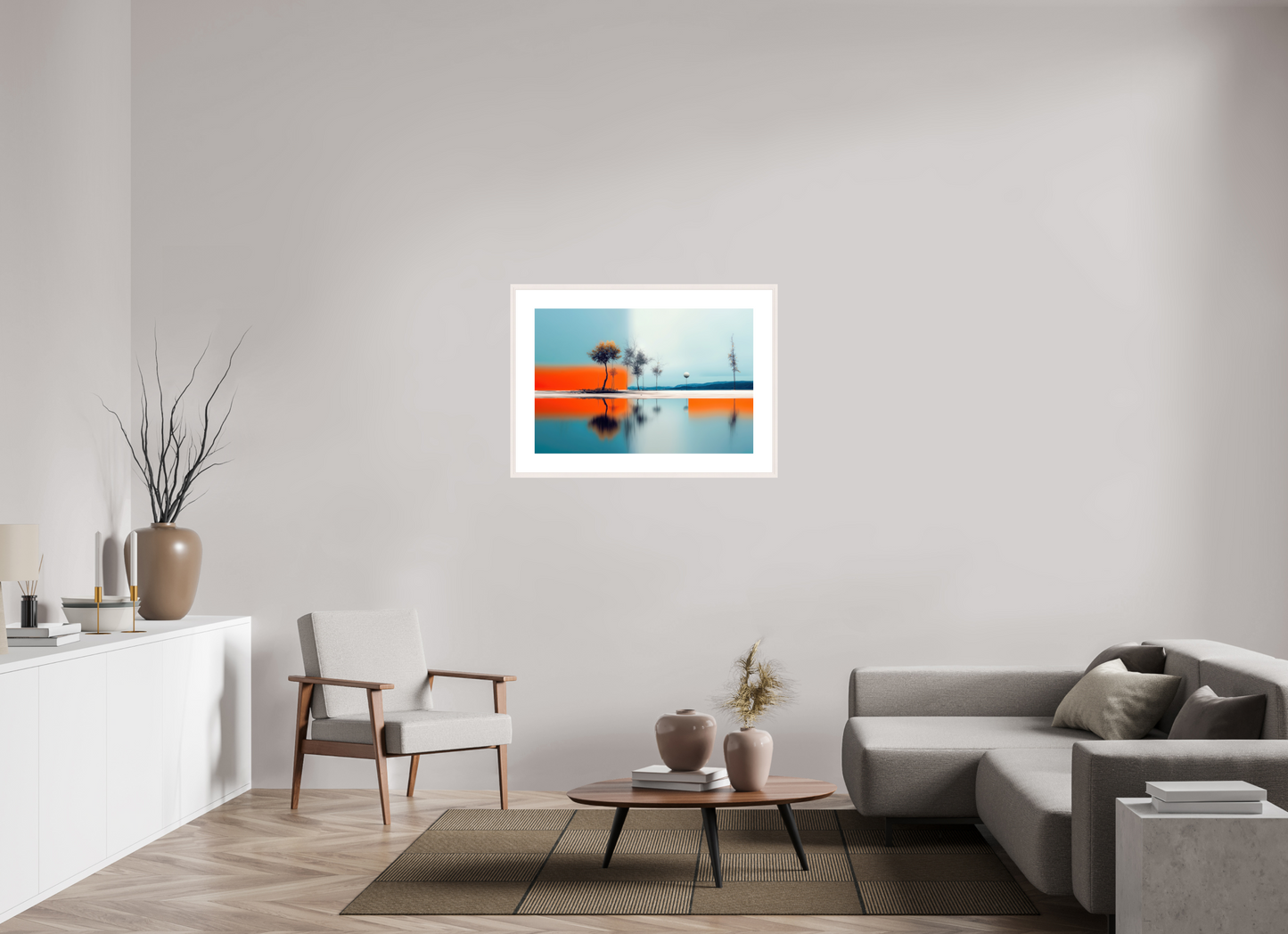 90 x 60 cm, Fine Art Print gerahmt Horizont der Gegensätze