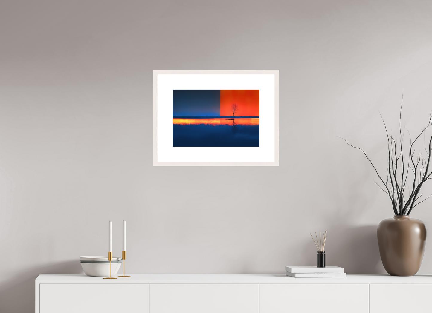 45 x 30 cm, Fine Art Print gerahmt Grenze des Lichts