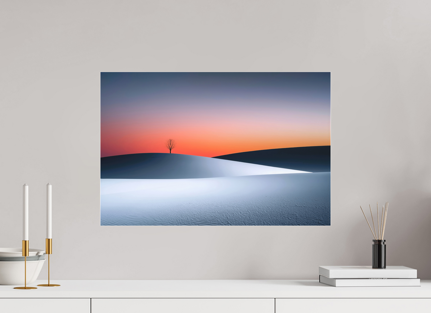 60 x 40 cm, Fine Art Pigmentdruck hinter Acrylglas Kälte und Glut—Wandkunst, Fine Art Print, Leinwand, Acryldruck, Alu-Dibond