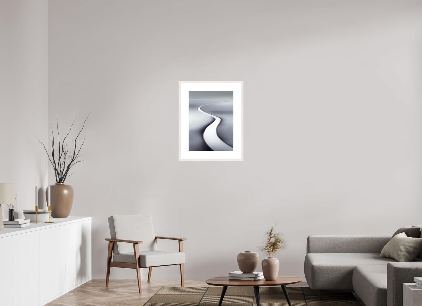 45 x 60 cm, Fine Art Print gerahmt Wattenmeer-103